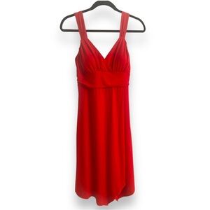Ruby Rox Medium Red Dance, Party Dress sleeveless padded cups asymmetric hem